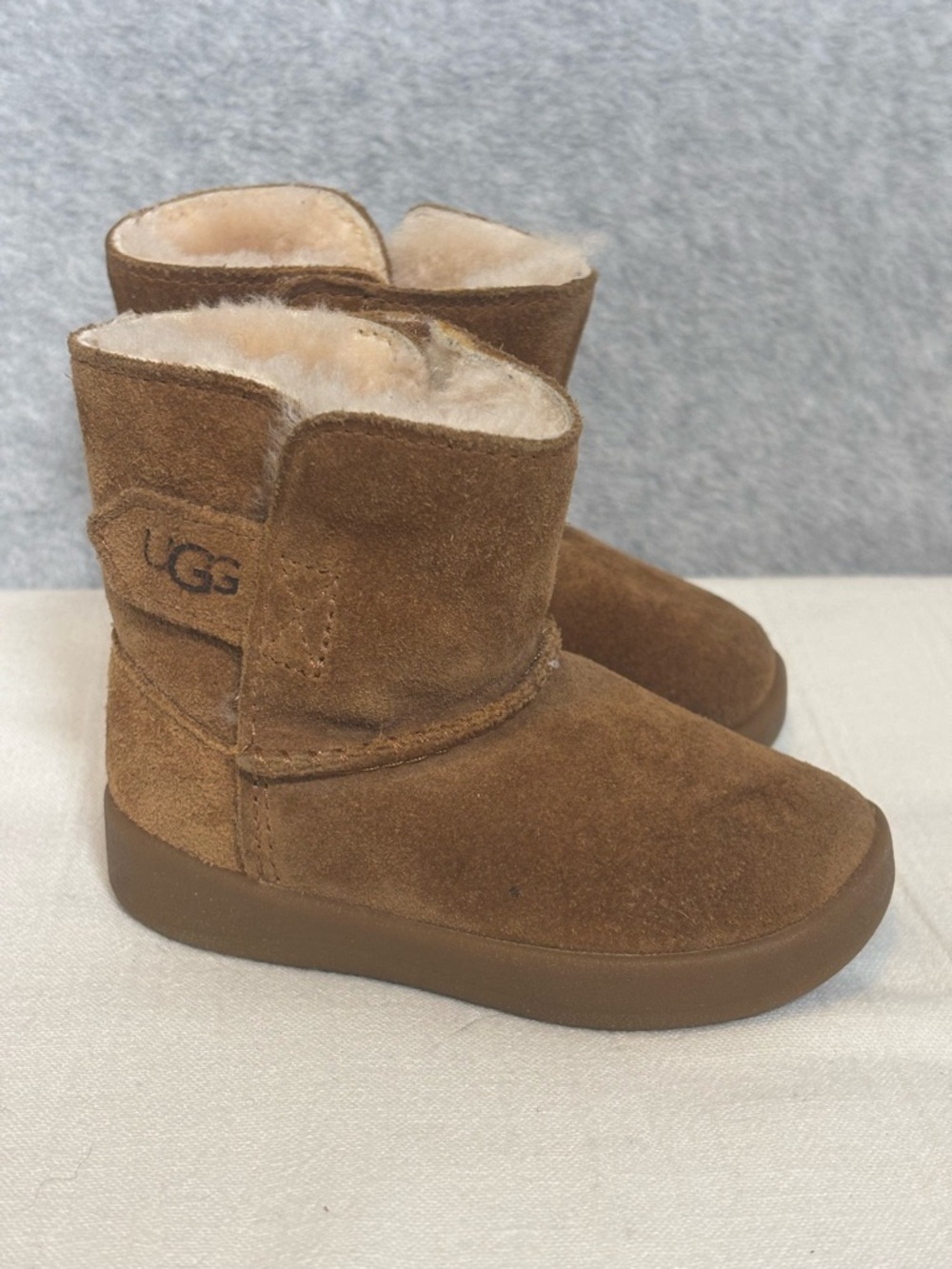 UGG Keelan Suede Boot-Chestnut Brown-Baby/Toddler Size 04/05